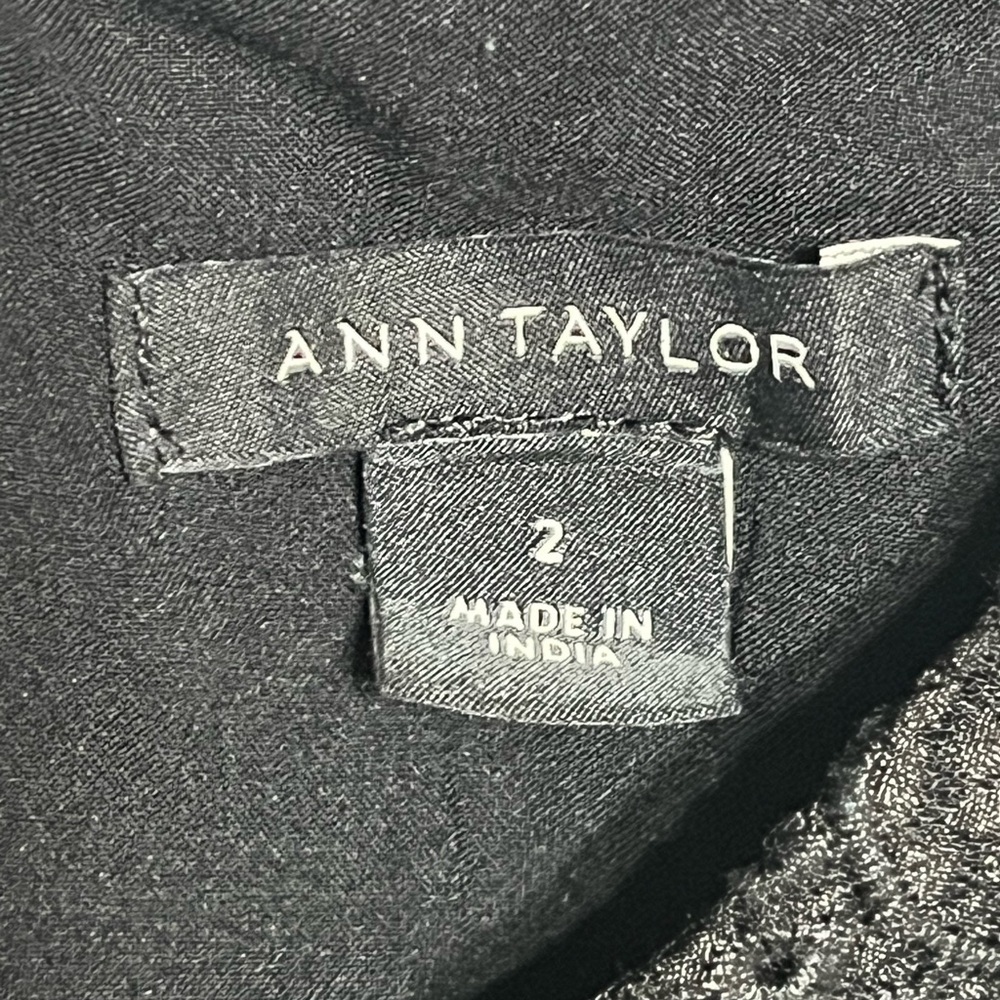Ann Taylor Black Lace A-line Dress - Picture 4 of 12